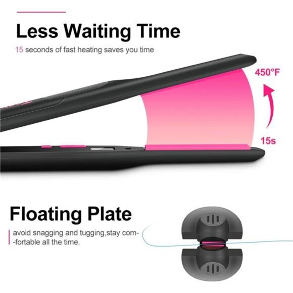 Pencil Flat Iron, Small Flat Irons for Short Hair, Beard and Pixie Cut,3/10 Inch - Picture 3 of 7